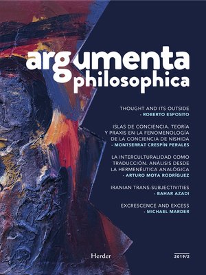 cover image of Argumenta philosophica 2019/2